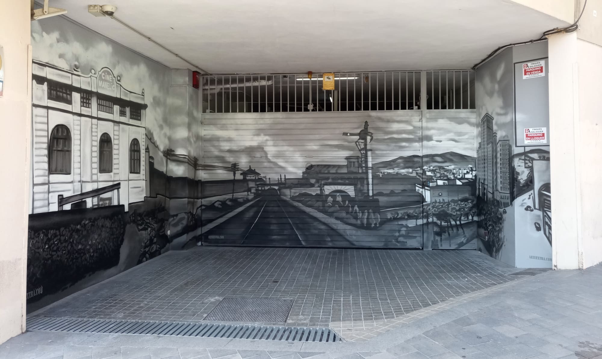 Decoracion parking graffiti profesional en Barcelona