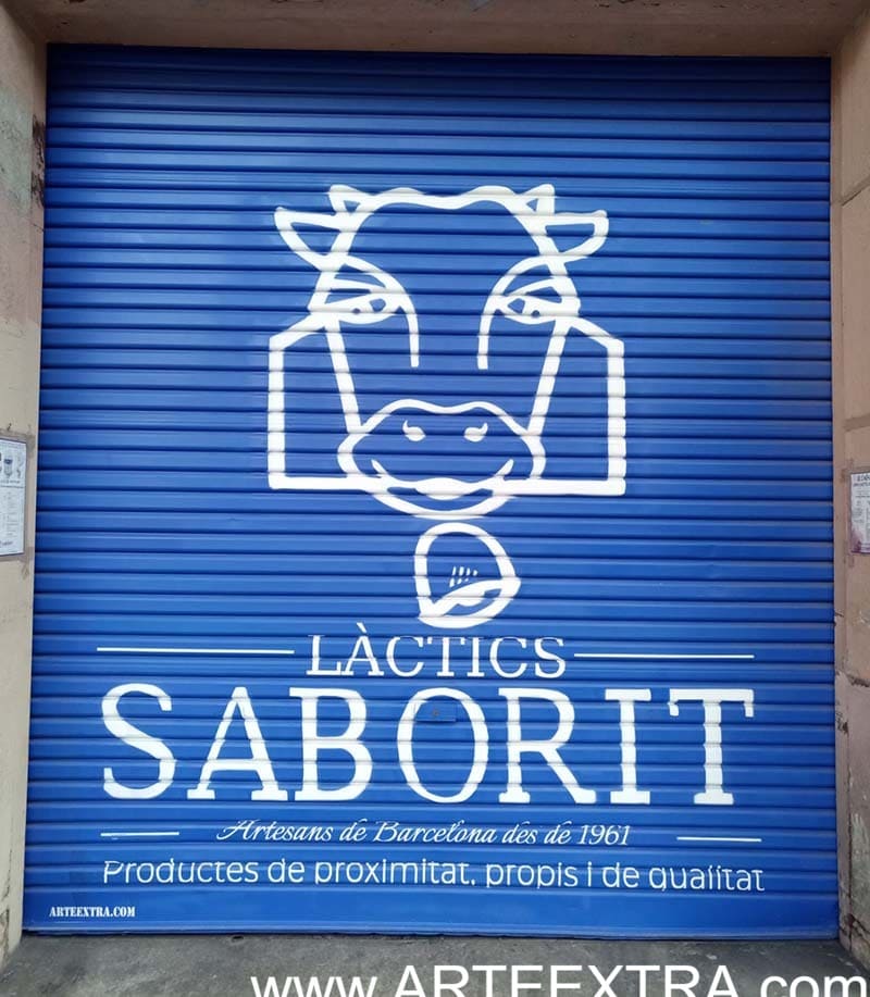 Lactics Saborit Barcelona - Persiana decorada profesional pintura spray - ARTEEXTRA 2022 - 2