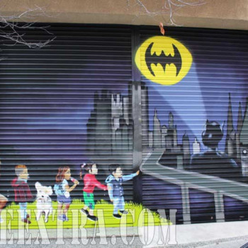 Persiana graffiti local comercial Batman Badalona 2017