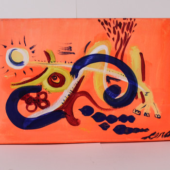 arteextra pintura mural naranja