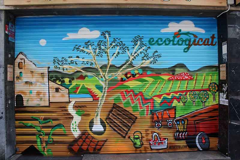 Decoración graffiti Ecologicat Barcelona