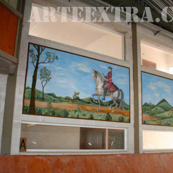 hipica barcelona murales pintura exterior ARTEEXTRA
