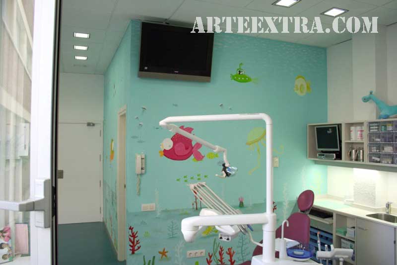 Detalle mural en paredes Hospital Infantil Sant Joan de Déu - ArteExtra - 3