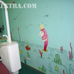 Detalle mural en paredes Hospital Infantil Sant Joan de Déu - ArteExtra
